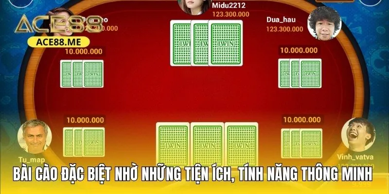 Bài cào đặc biệt nhờ những tiện ích, tính năng thông minh 