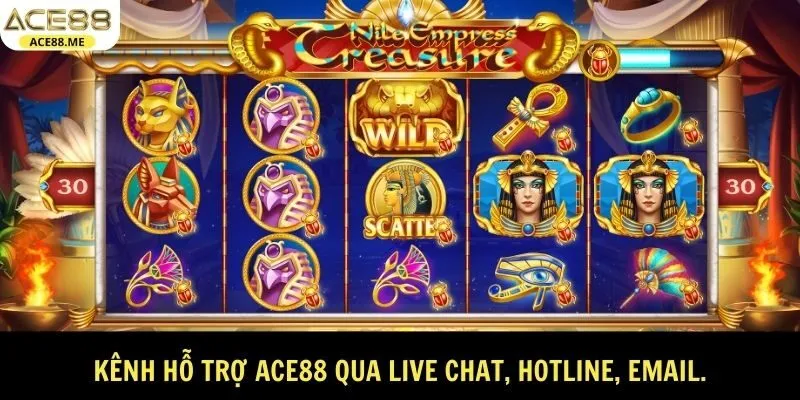 Kênh hỗ trợ nổ hũ ACE88 qua live chat, hotline, email.